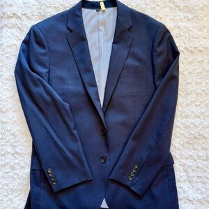 J.Crew Ludlow Navy Suit 40R Jacket 33x30 Pants Slim Fit Italian Wool Stretch
